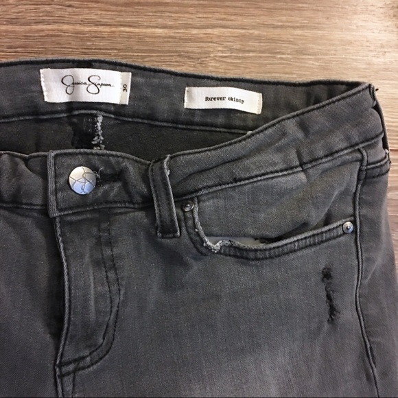 Jessica Simpson Gray Distressed Jeggings - Picture 3 of 5